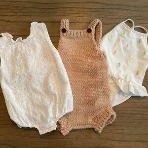 Blueberry Hill + Southern Smocked Romper + Ralph Lauren Swim S.  6-12 Mo.